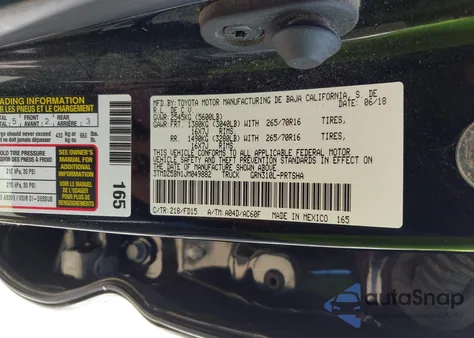 2018 Toyota Tacoma Trd Off Road z USA, uszkodzony, nr VIN 3TMDZ5BN1JM049882